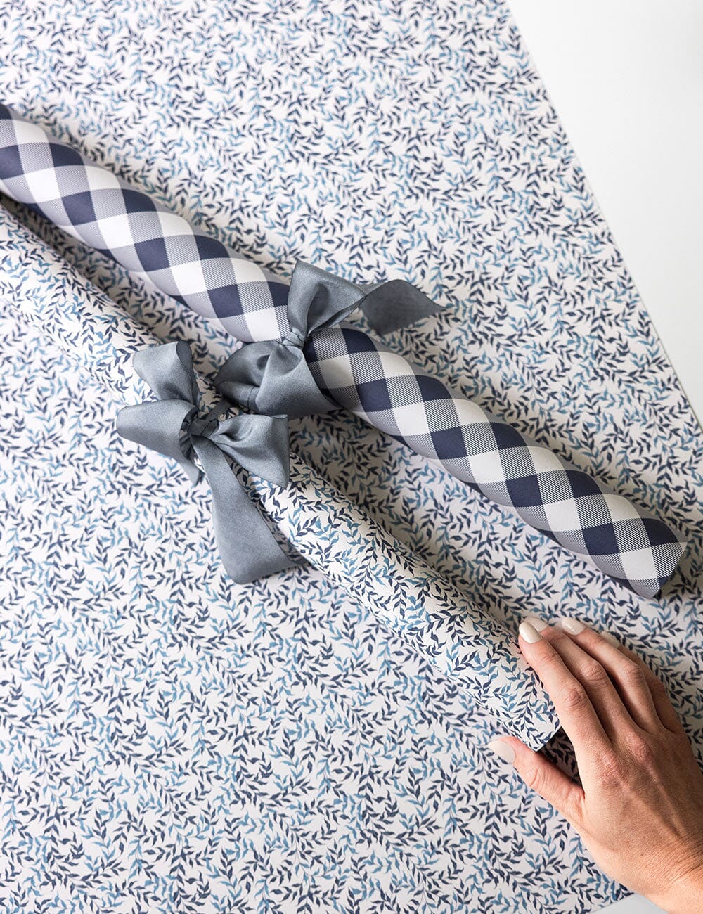Bluebloom Ivy / Blue Diamond 6pk Gift Wrap Sheets Gift Wrap Bespoke Letterpress