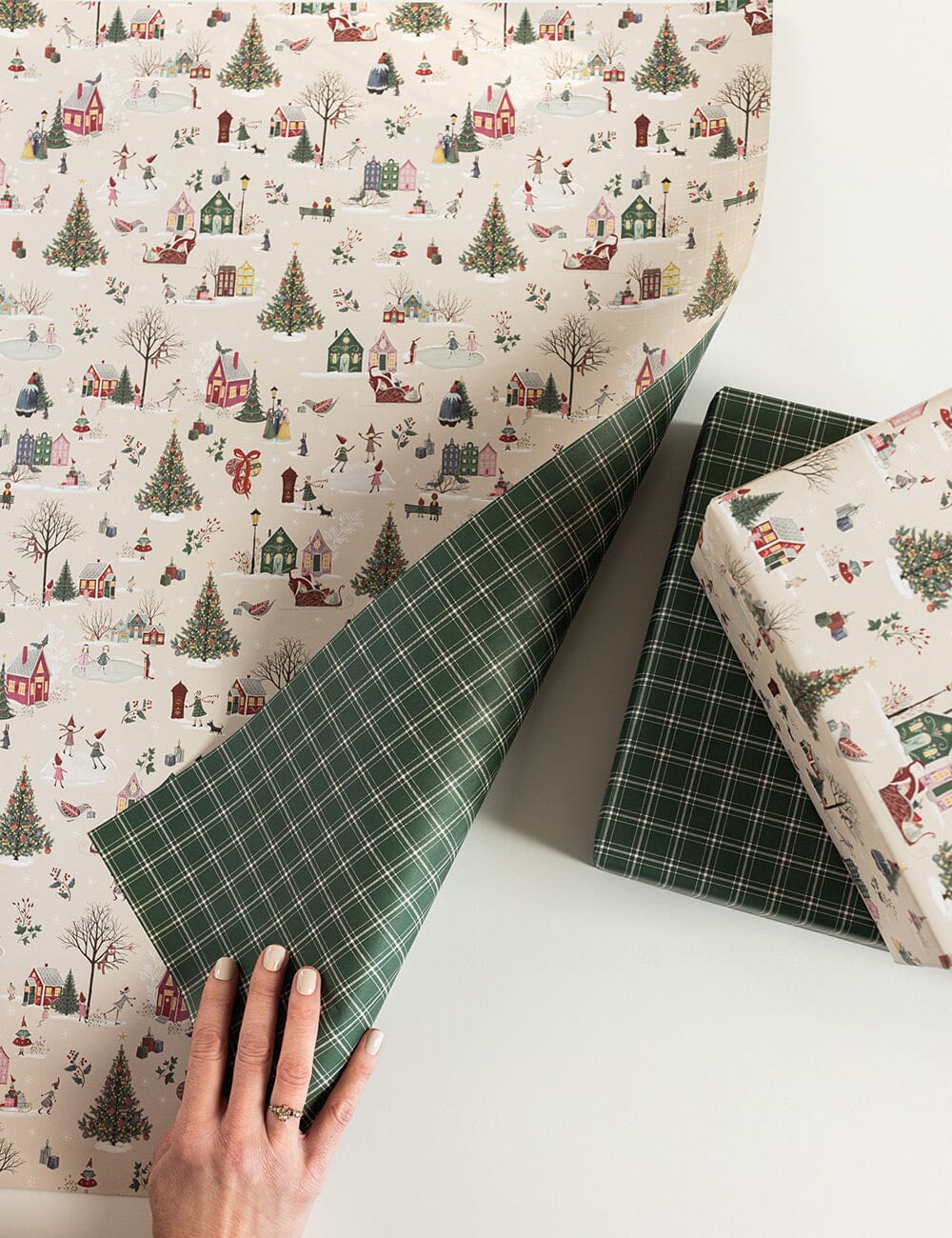Christmas Winter Wonderland / Spruce Tartan - 6pk Gift Wrap Sheets Gift Wrap Bespoke Letterpress