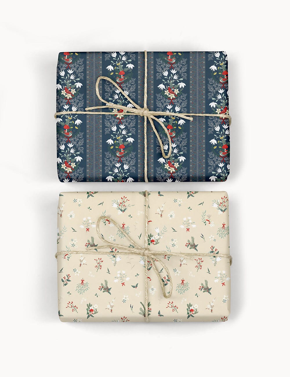 Christmas Birds / Heirloom Holly - 6pk Gift Wrap Sheets Gift Wrap Bespoke Letterpress