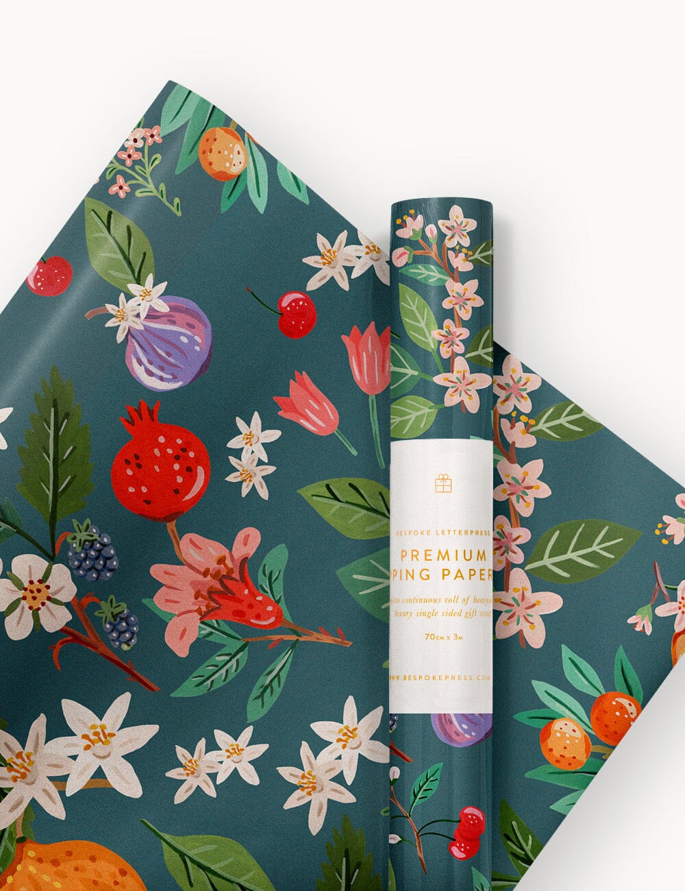 Gift Wrap Roll 3m - Tutti Fruity Gift Wrapping Bespoke Letterpress