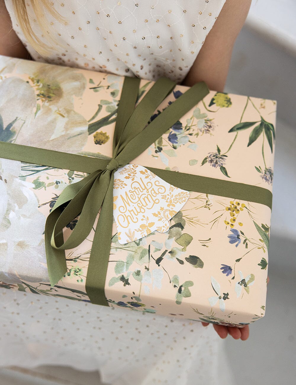 Gift Wrap Roll - Summer Peonies (Blush) Gift Wrapping Bespoke Letterpress