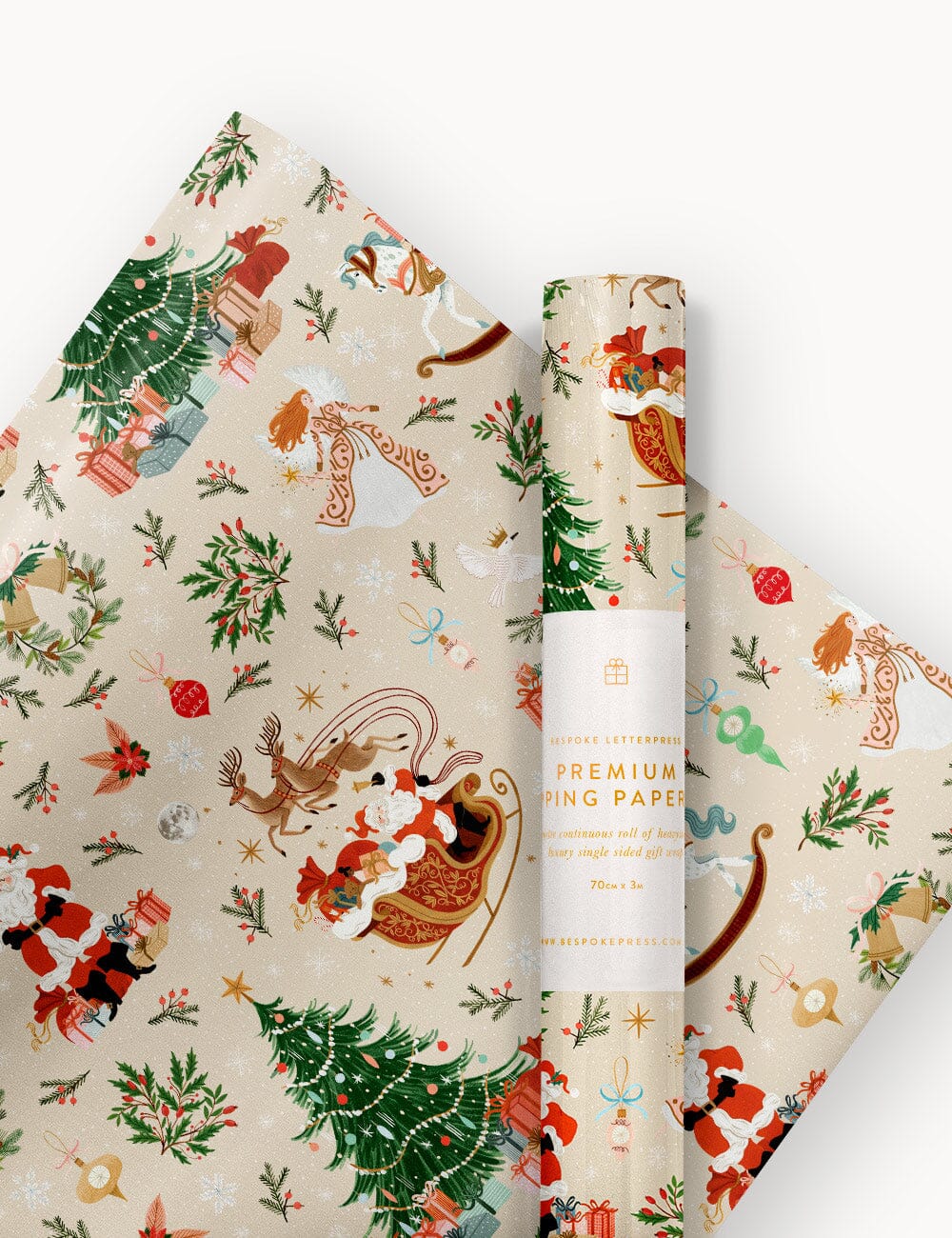 Gift Wrap Roll 3m - Jolly Santa