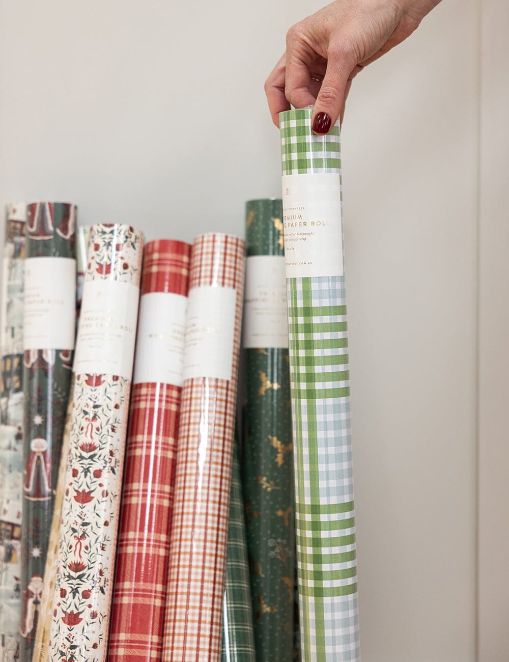 Gift Wrap Roll 3m - Nordic Blue Check