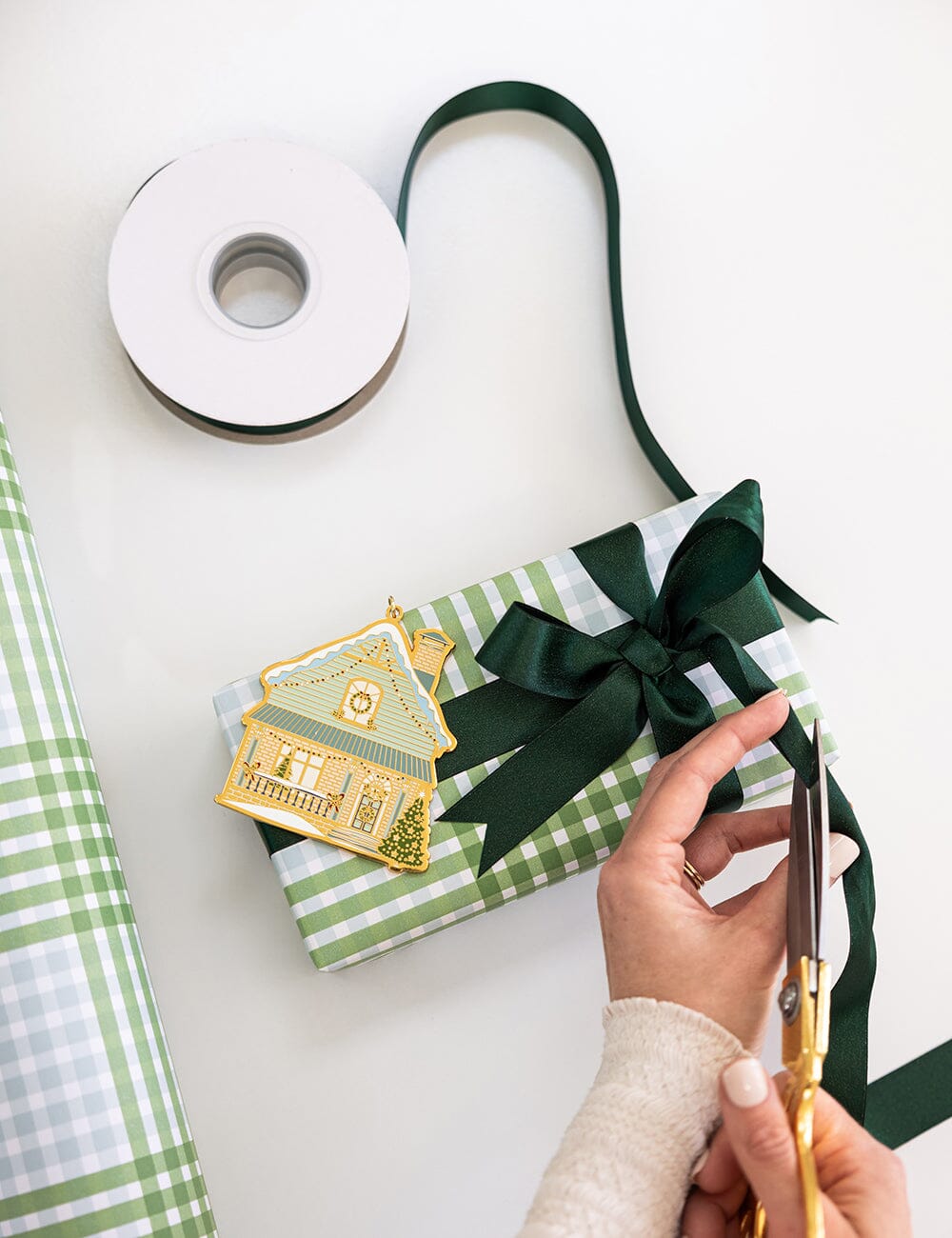 Gift Wrap Roll 3m - Nordic Blue Check