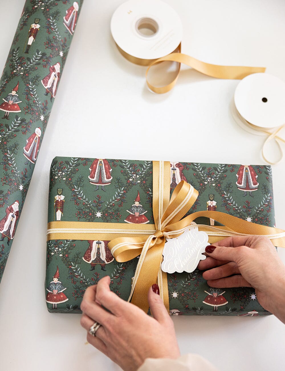 Gift Wrap Roll 3m - Mr & Mrs Claus Gift Wrapping Bespoke Letterpress