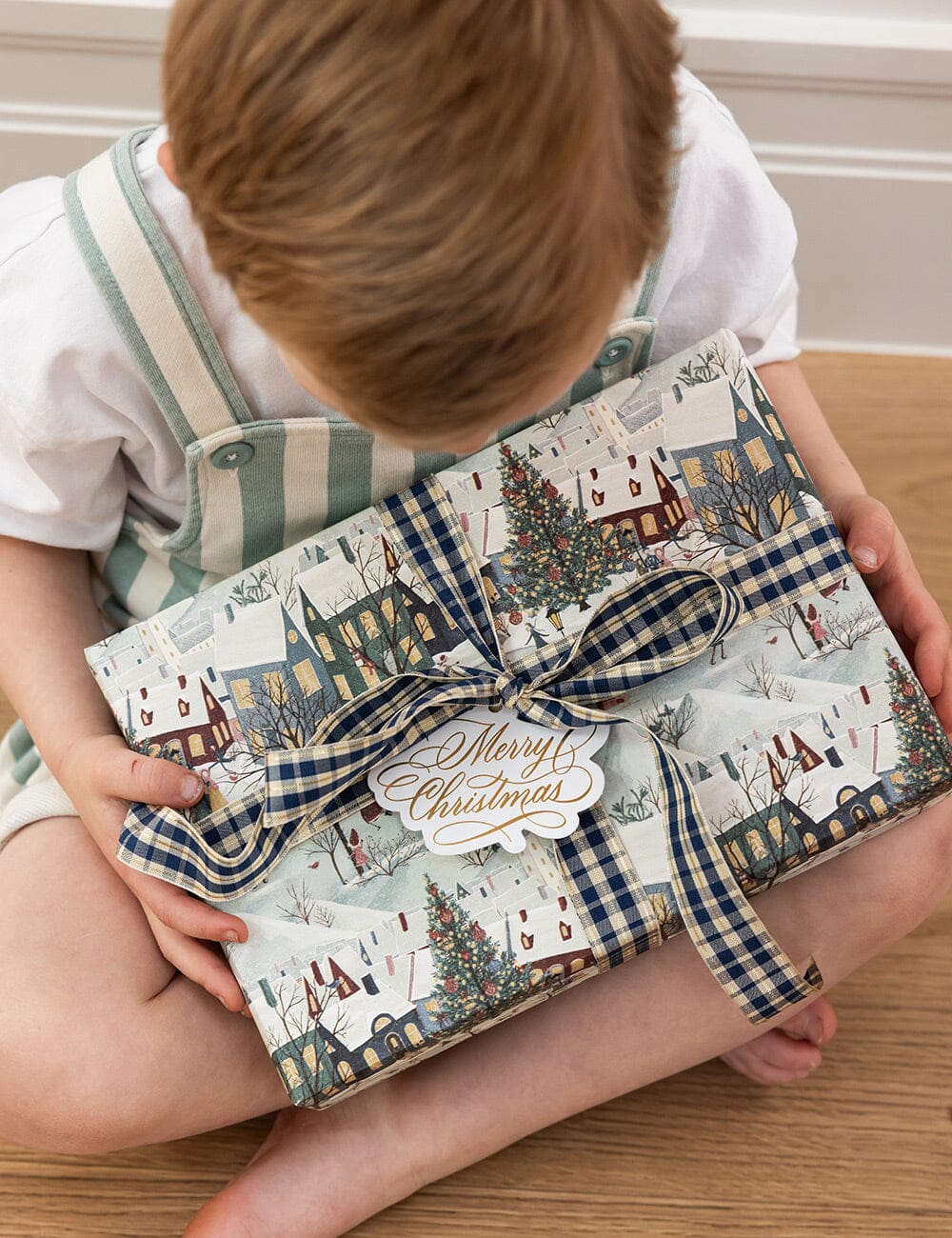 Gift Wrap Roll 3m - The Christmas Village Gift Gift Wrapping Bespoke Letterpress