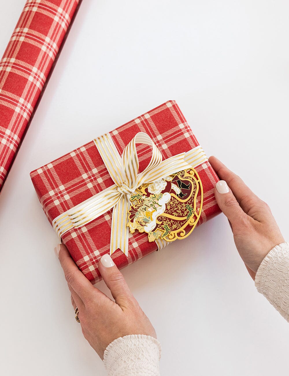 Gift Wrap Roll 3m - Christmas Red Check Plaid