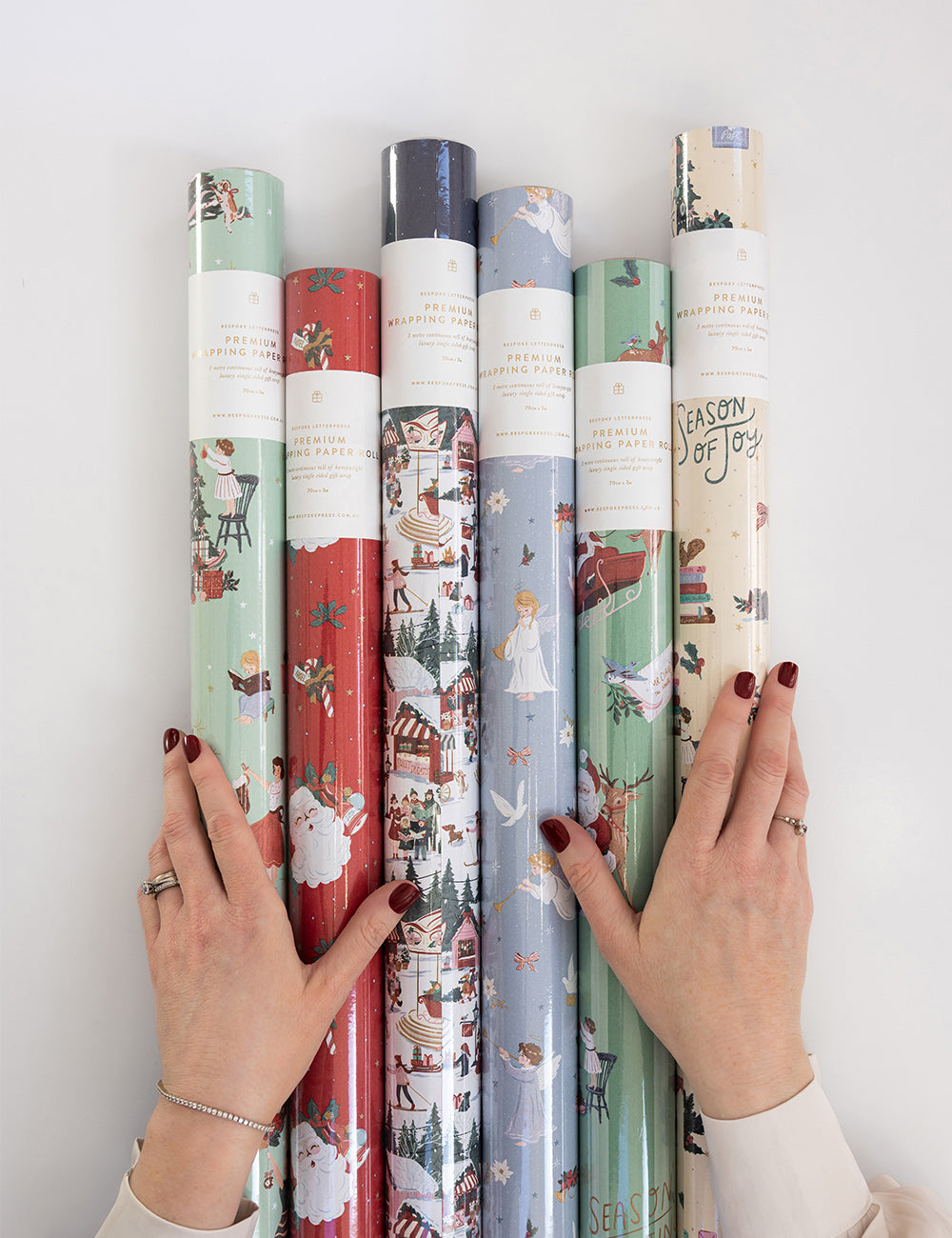 Christmas Gift Wrap Roll Bundle - 6 x 3m rolls (18 Metres)