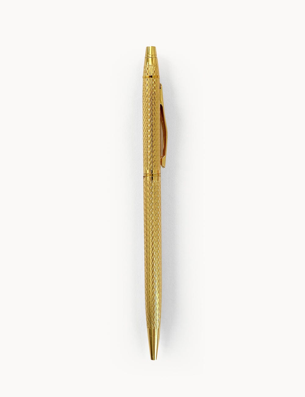 Basket Weave Gold Ballpoint Pen Pens Bespoke Letterpress