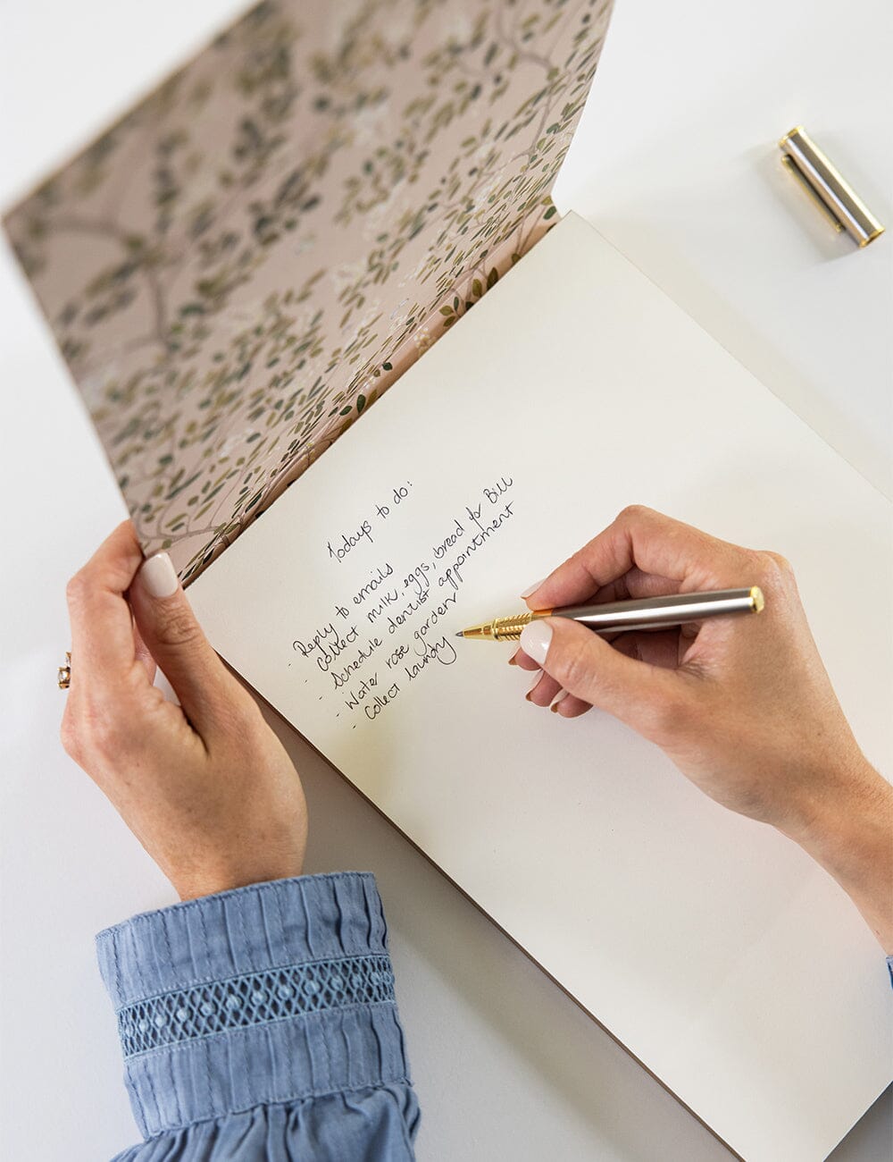White Blossoms Notepad Jumbo Jotter