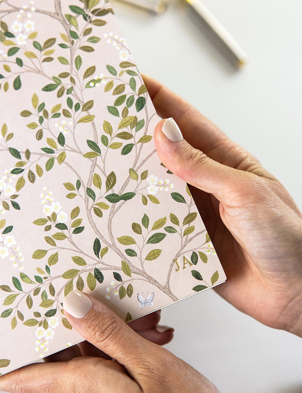 White Blossoms Notepad Jumbo Jotter