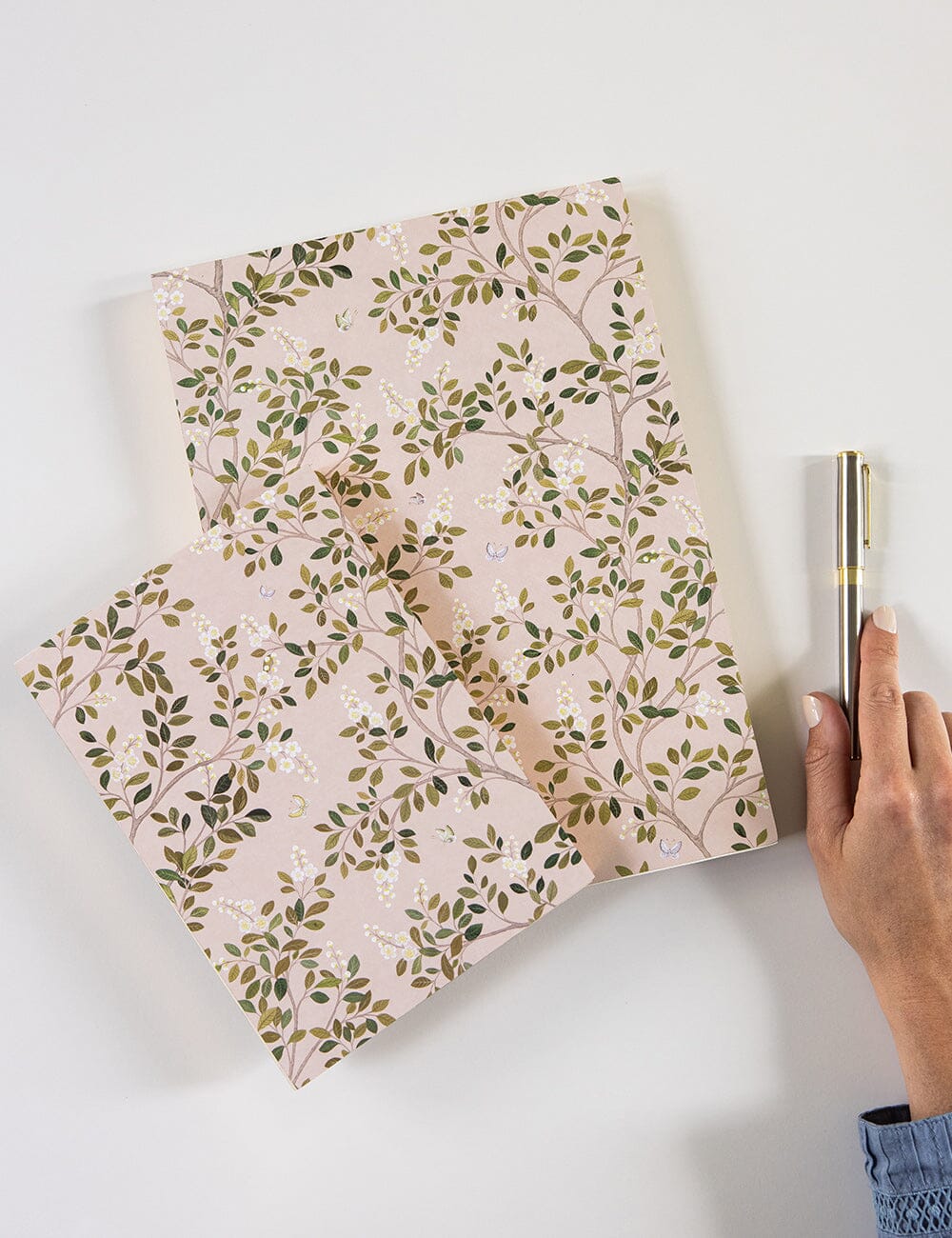 White Blossoms Notepad Jumbo Jotter