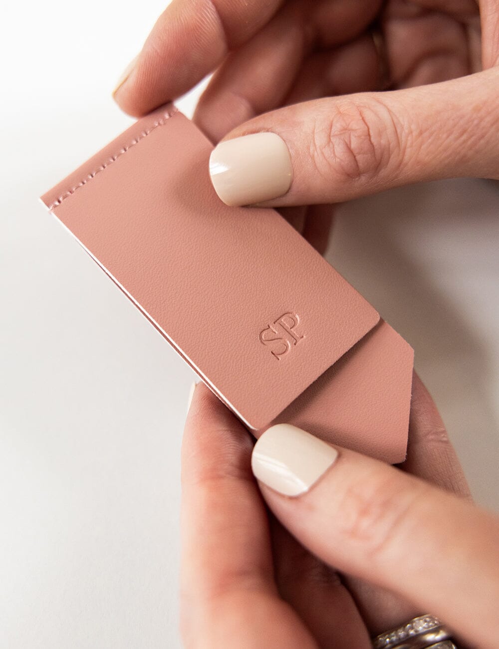 Leatherette Bookmark - Tea Rose Stationery Bespoke Letterpress