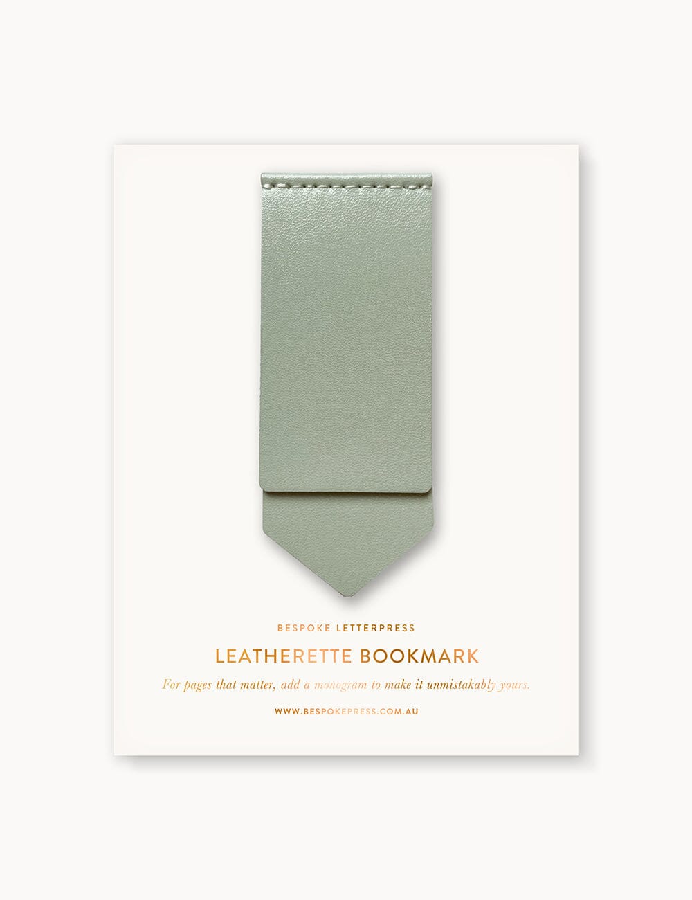 Leatherette Bookmark - Dusk Stationery Bespoke Letterpress