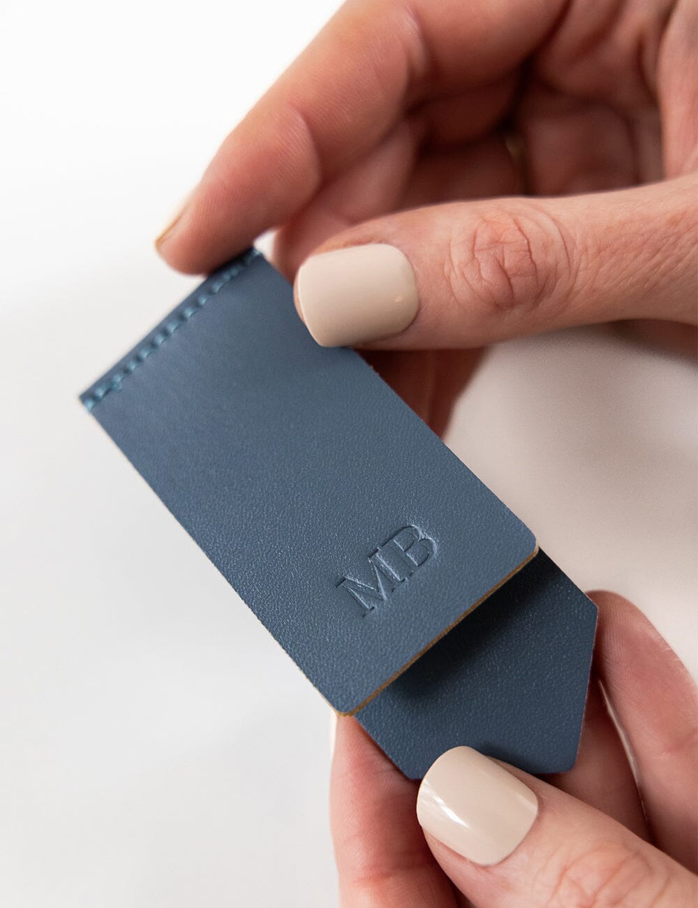 Leatherette Bookmark - Denim Stationery Bespoke Letterpress