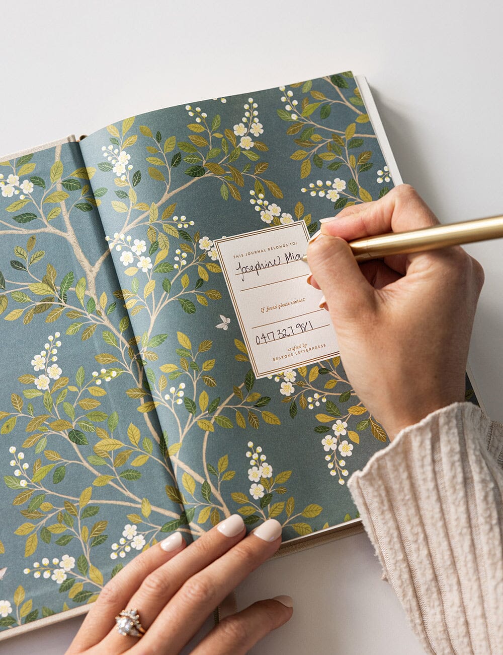 Linen Bound Journal - Desert Sand (Lined Journal) Journals Bespoke Letterpress
