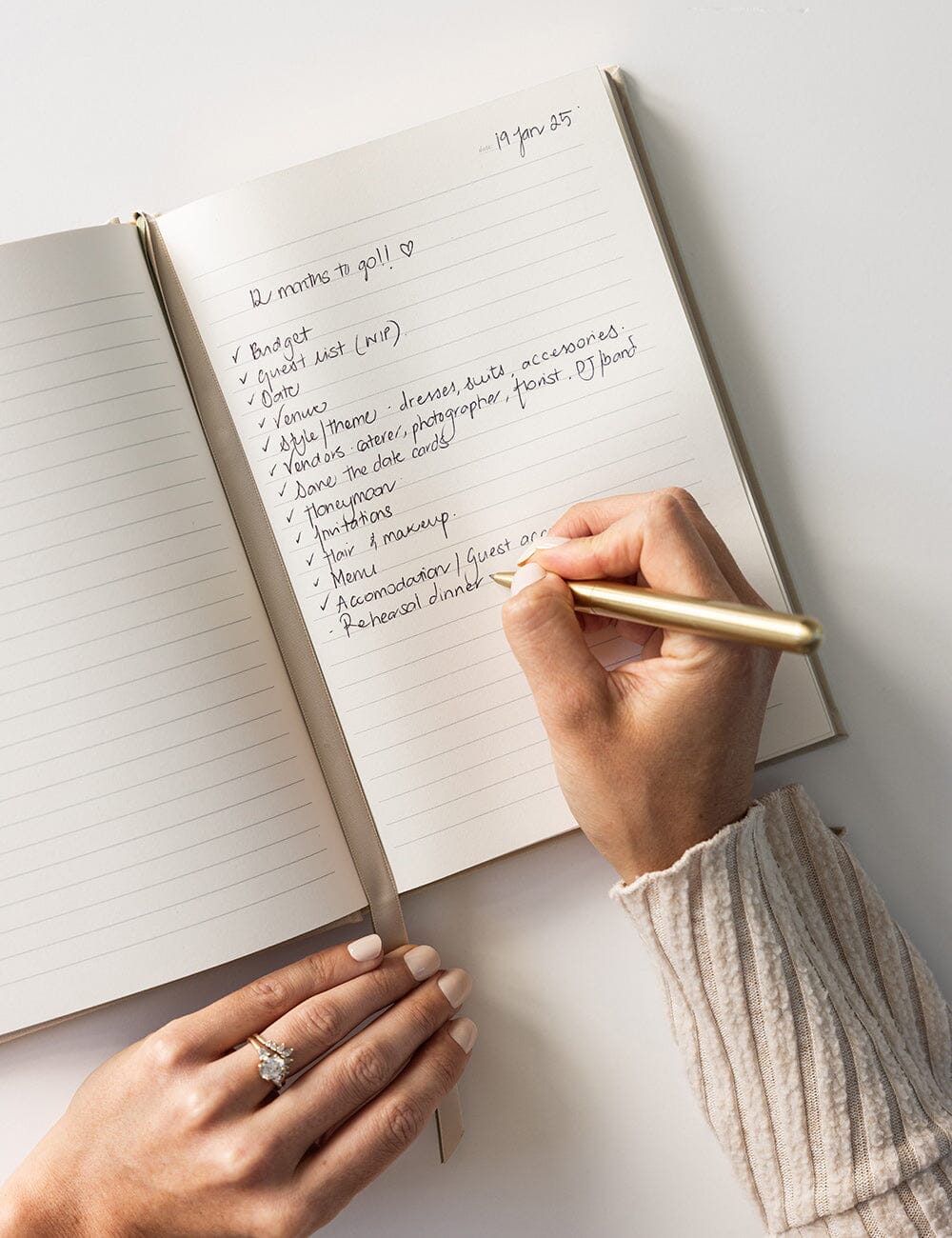 Gift Set - Linen Journal - Desert Sand