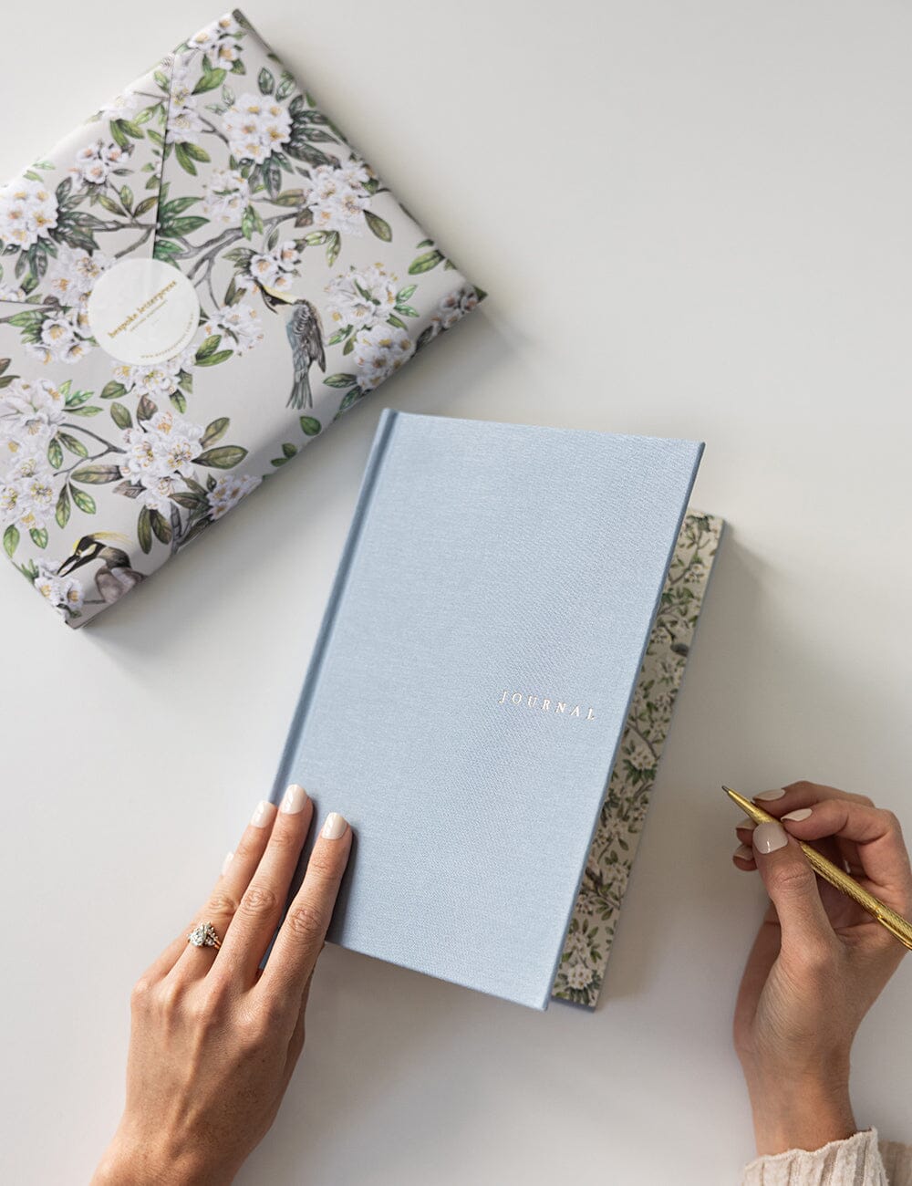 Gift Set - Linen Journal - Luna Blue