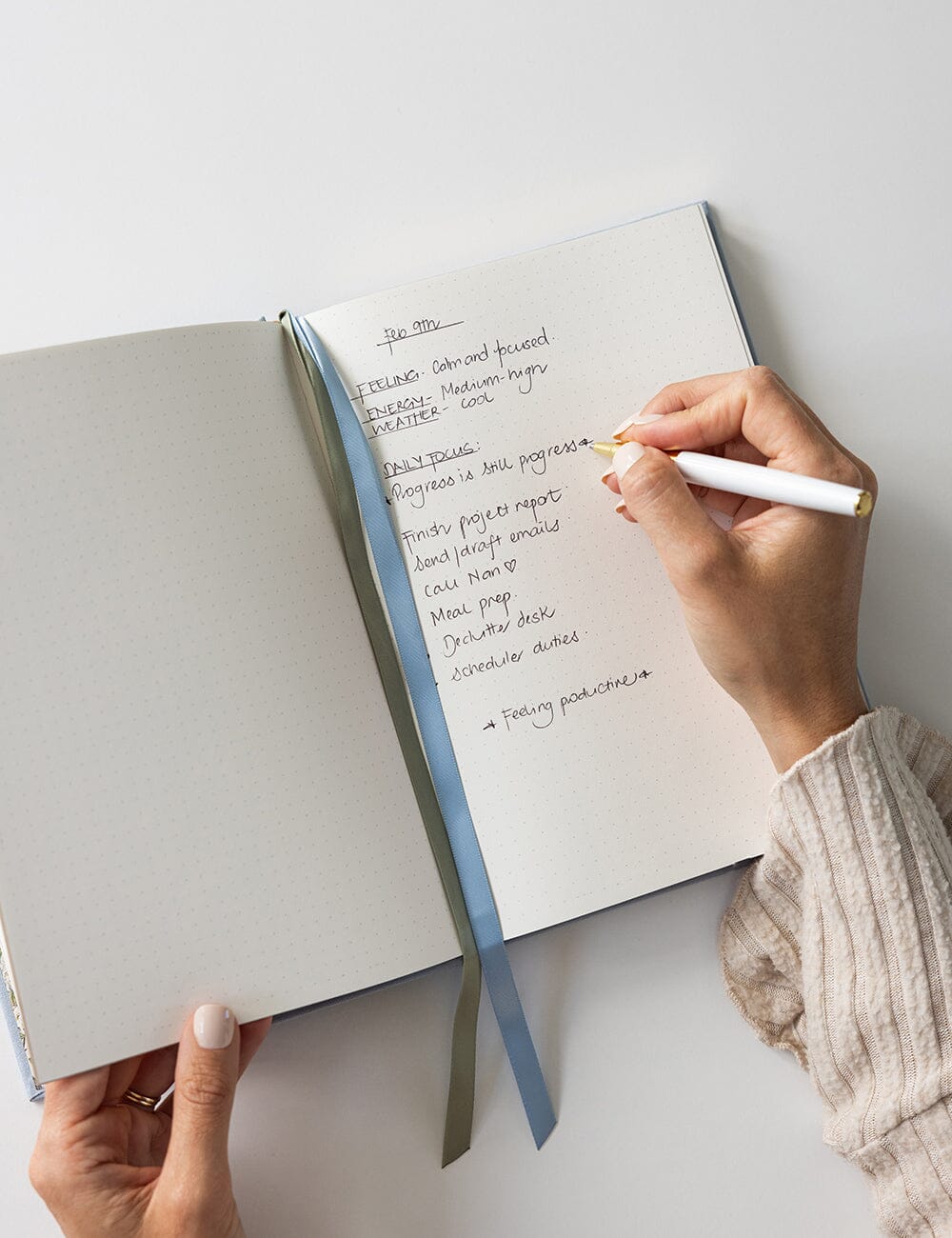 Gift Set - Linen Journal - Luna Blue