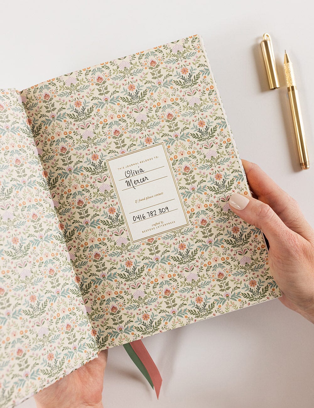 Linen Bound Journal - Bramblefloss (Blank Journal) Journals Bespoke Letterpress