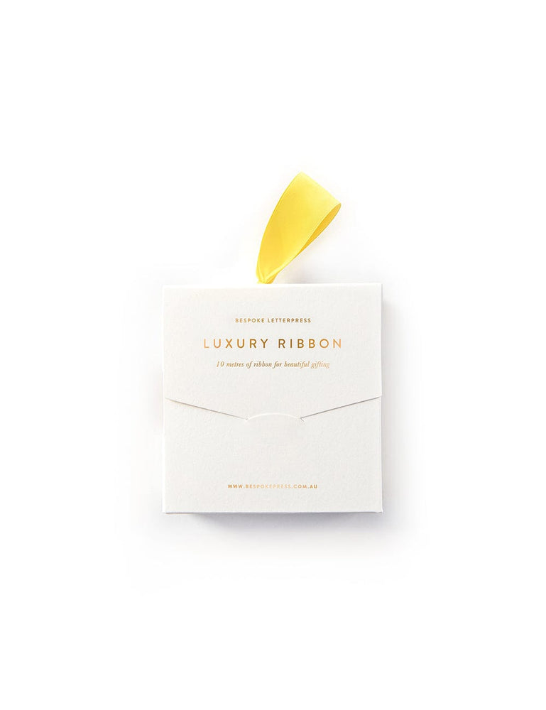 Lemon Luxury Satin Ribbon - 10 metres Satin Ribbon Bespoke Letterpress 