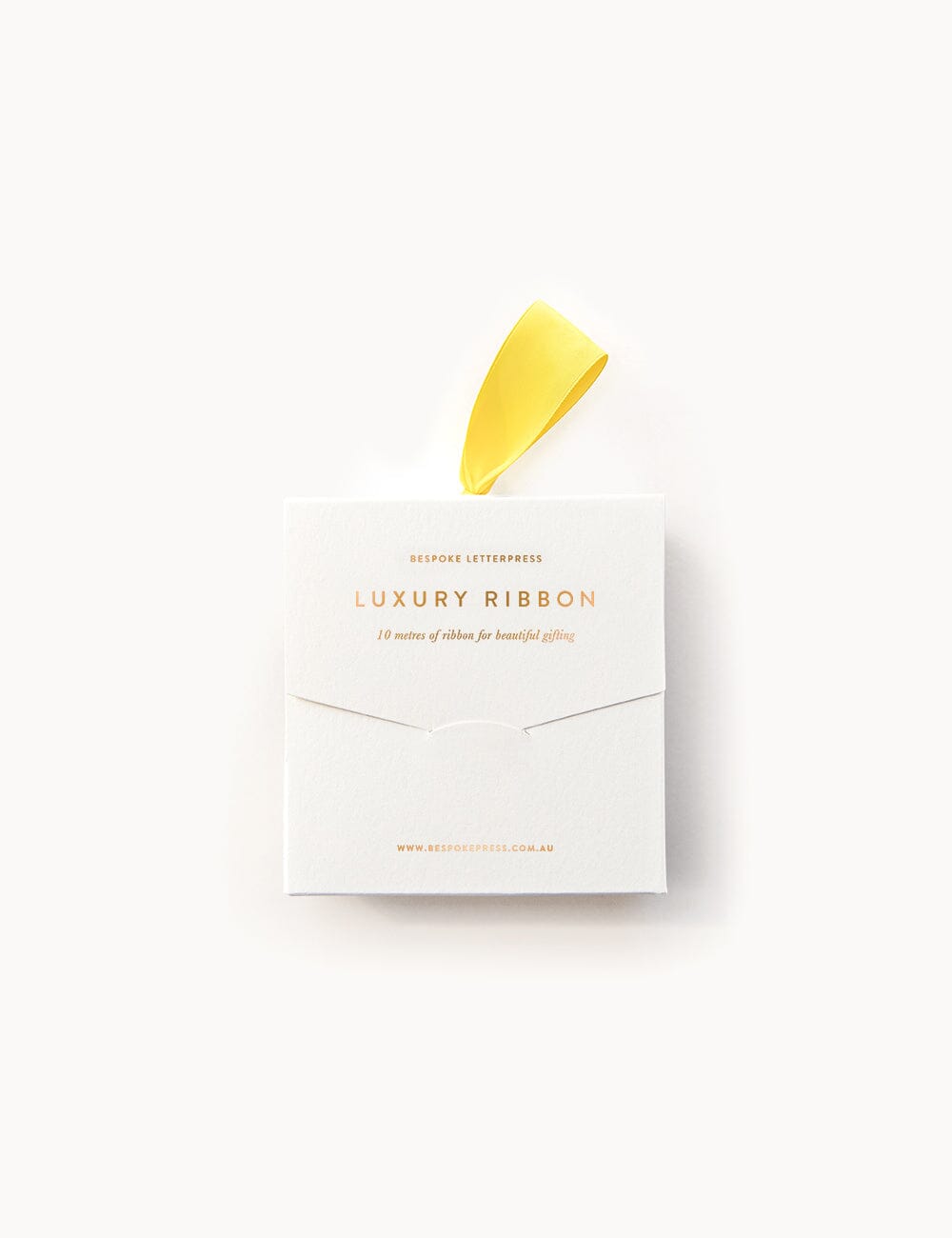 Lemon Luxury Satin Ribbon - 10 metres Satin Ribbon Bespoke Letterpress