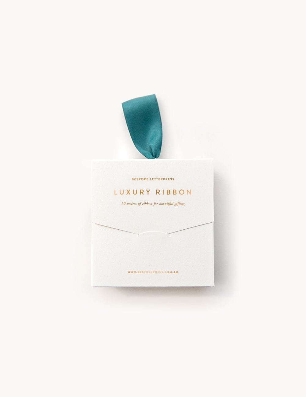 Teal Luxury Satin Ribbon - 10 metres Satin Ribbon Bespoke Letterpress