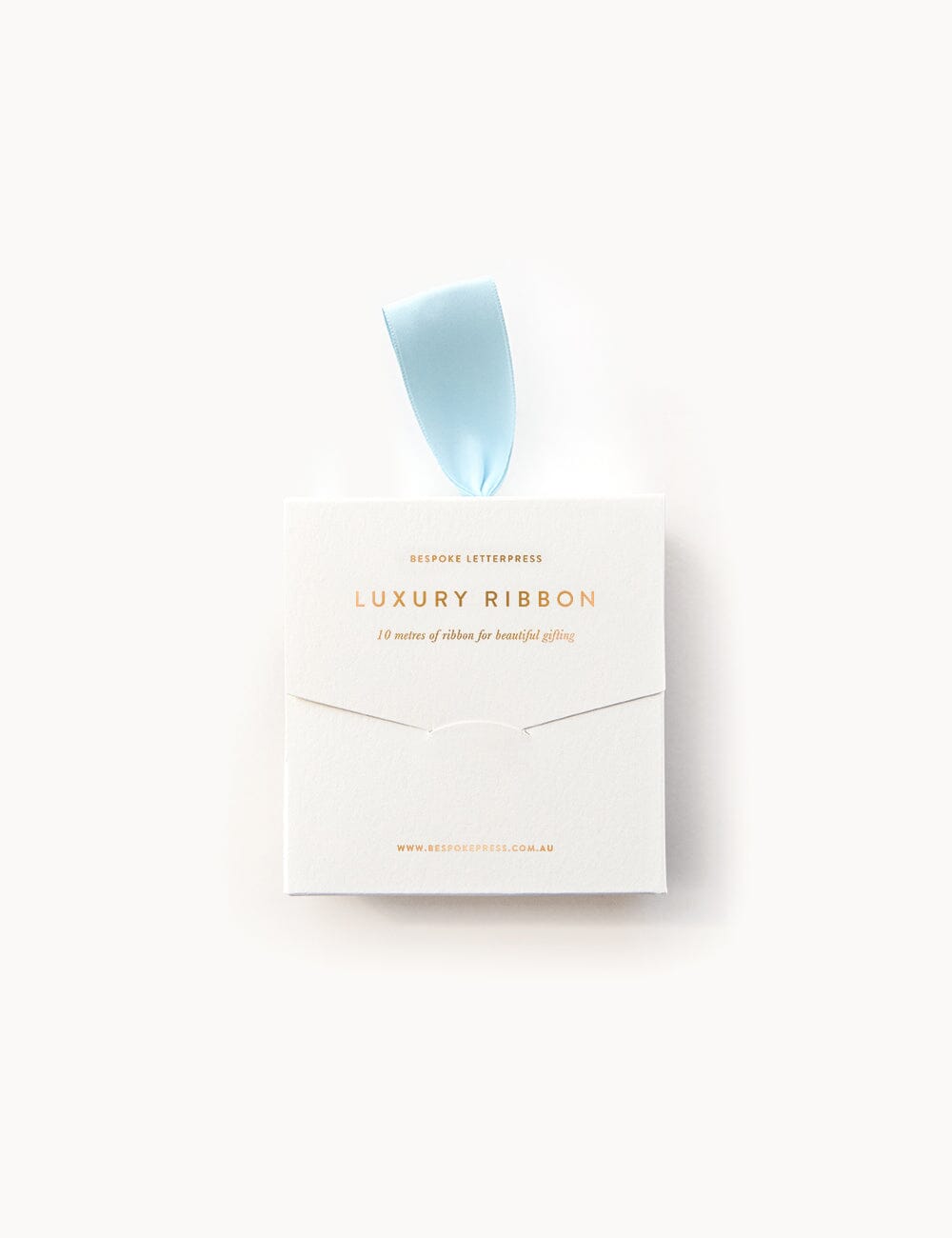 Sky Blue Luxury Satin Ribbon - 10 metres Satin Ribbon Bespoke Letterpress
