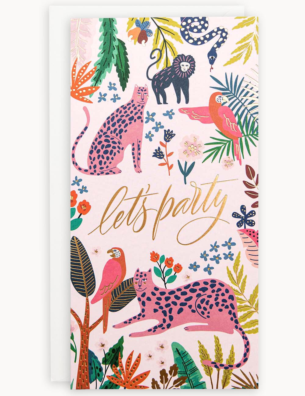 "Let's Party" Tall Card Greeting Cards Bespoke Letterpress
