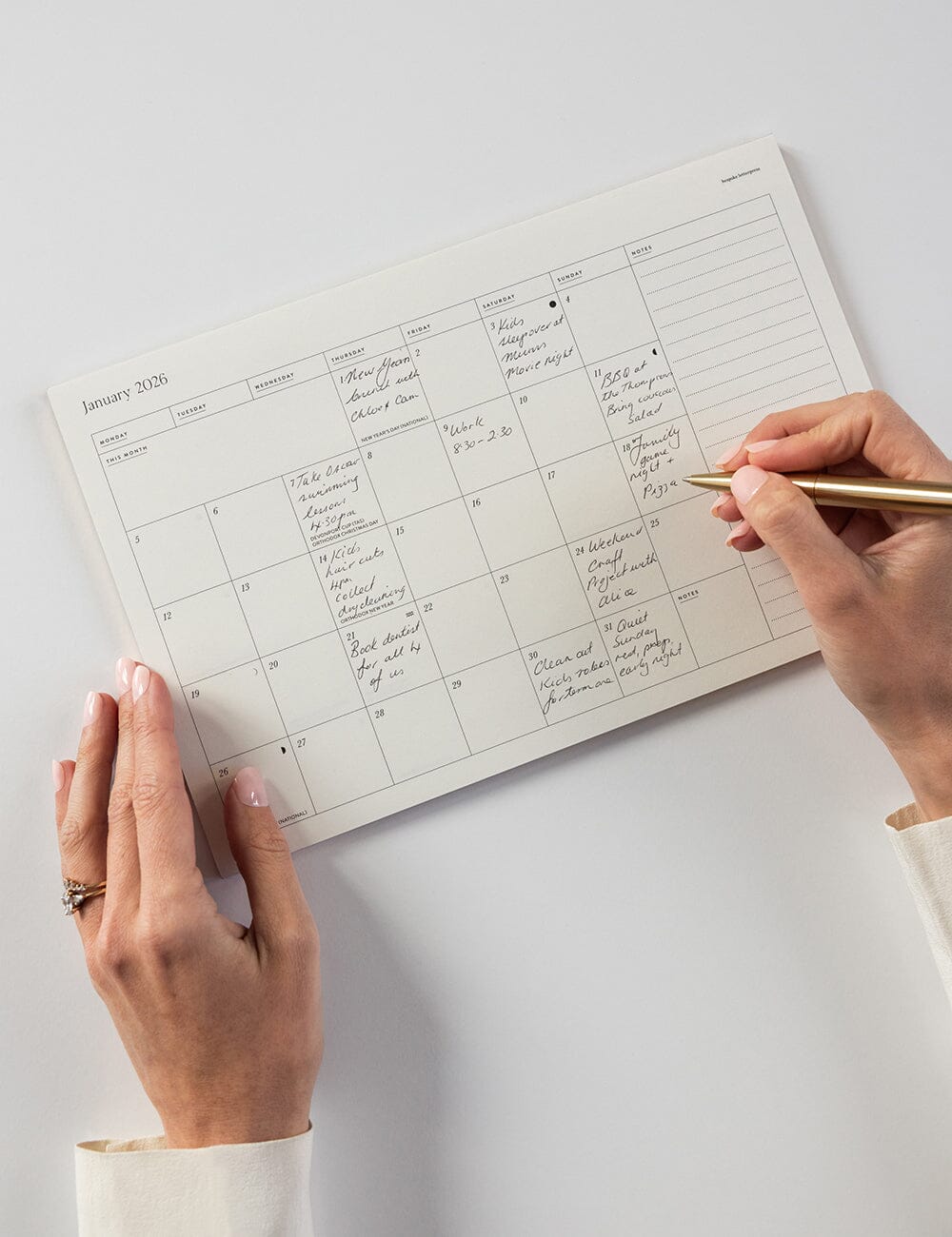 2026 Monthly Fridge Magnetic Calendar