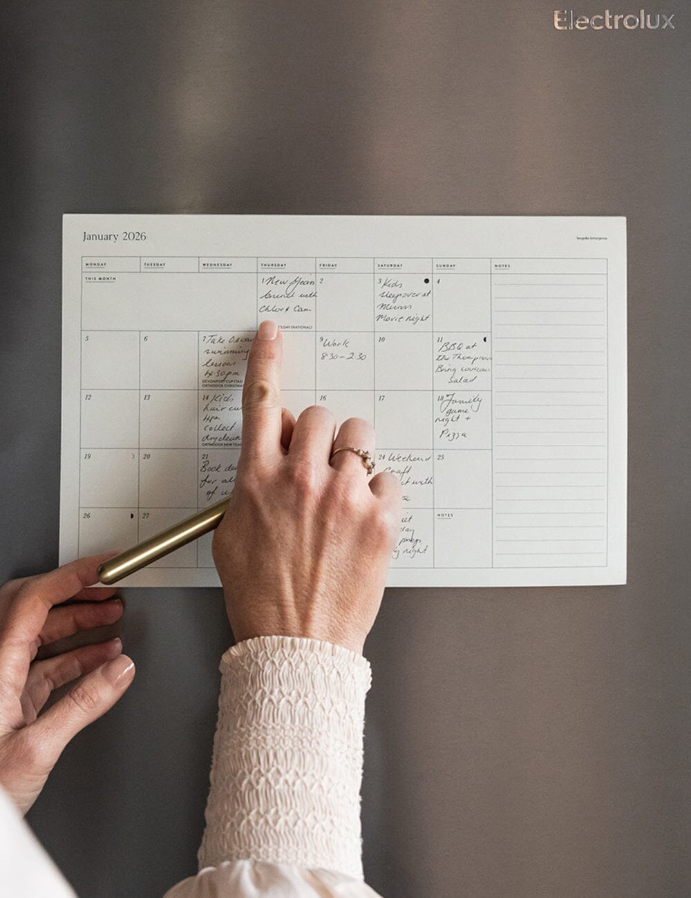 2026 Monthly Fridge Magnetic Calendar