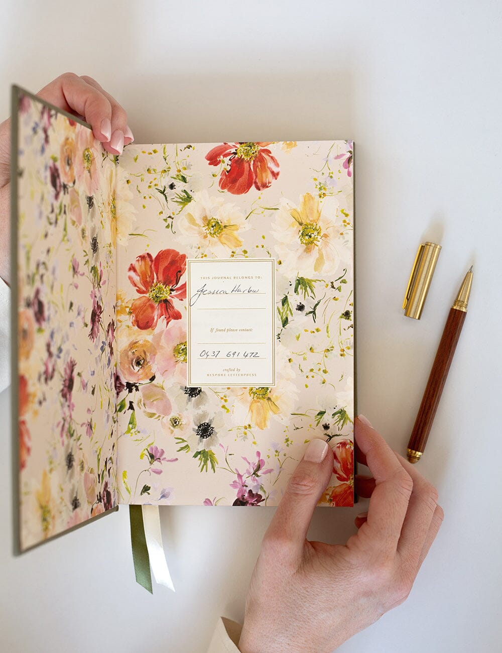 Olive 5 Year Journal Bespoke Letterpress