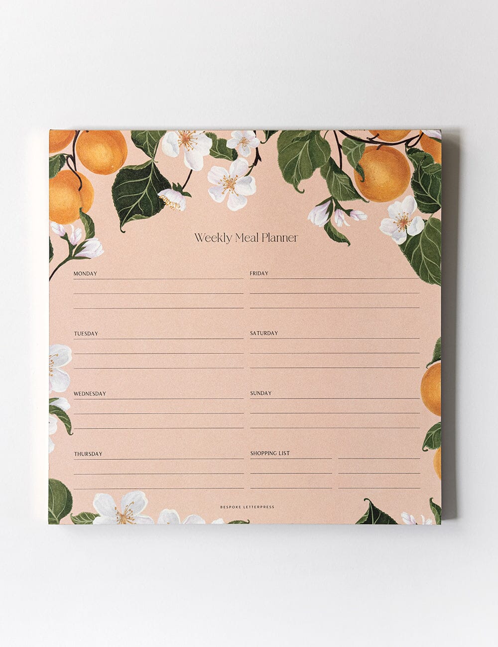 Meal Planner Notepad - Peaches