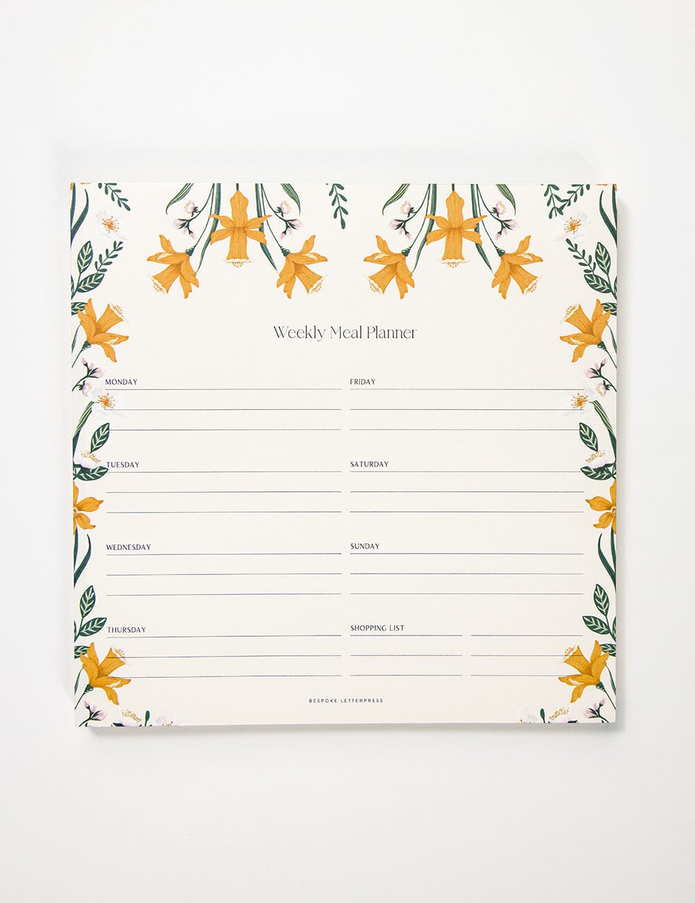 Meal Planner Notepad - Daffodil