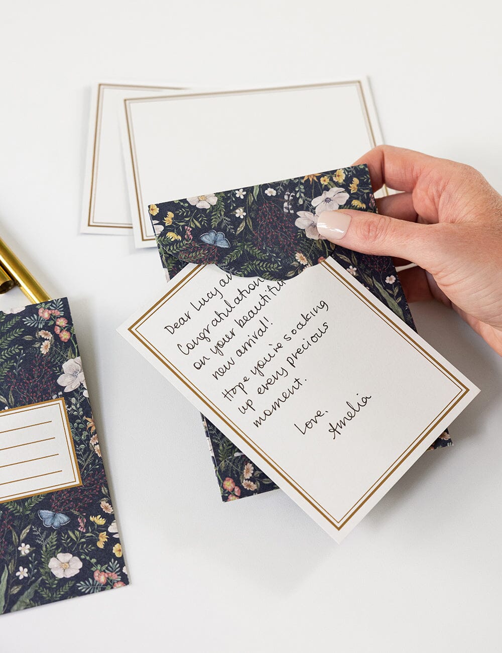 Dusk In Bloom 4pk Notecard Set Notecards Bespoke Letterpress