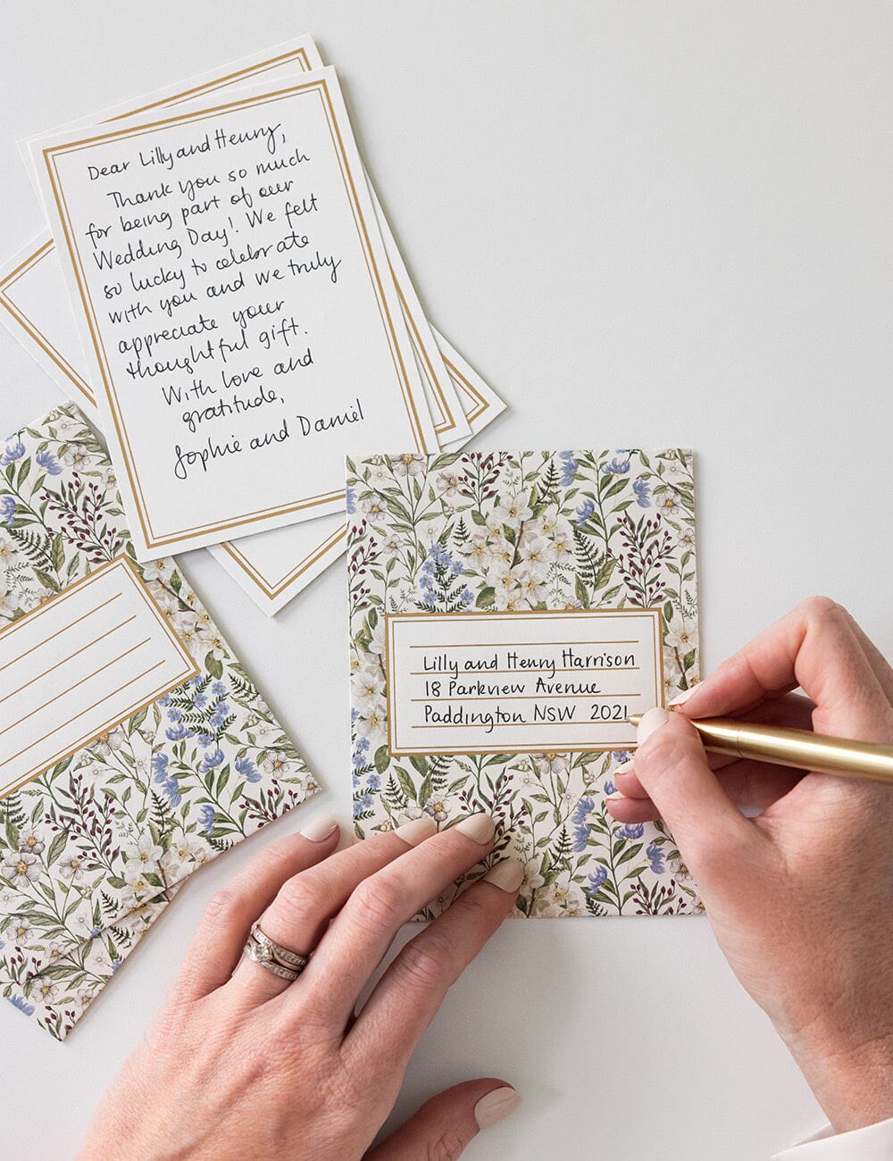 Forget Me Not 4pk Notecard Set Notecards Bespoke Letterpress