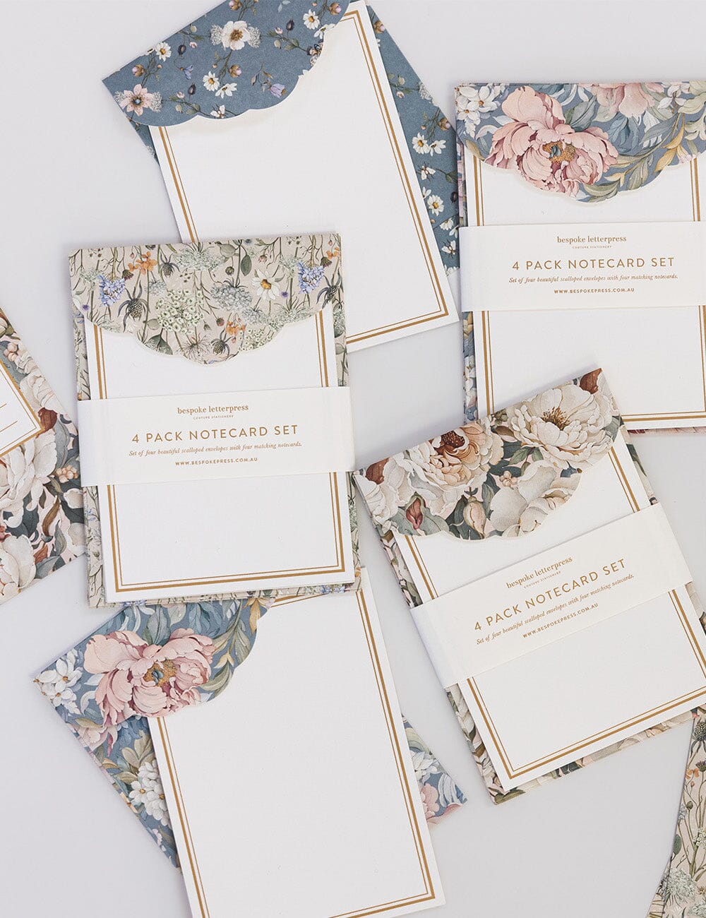 Willowmere 4pk Notecard Set Notecards Bespoke Letterpress