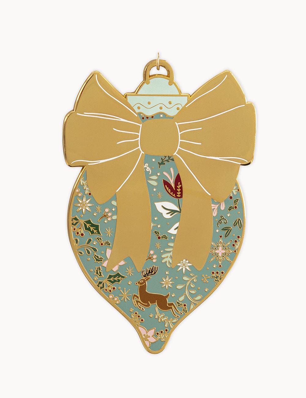 Bow Enamel Ornament Christmas Ornaments Bespoke Letterpress