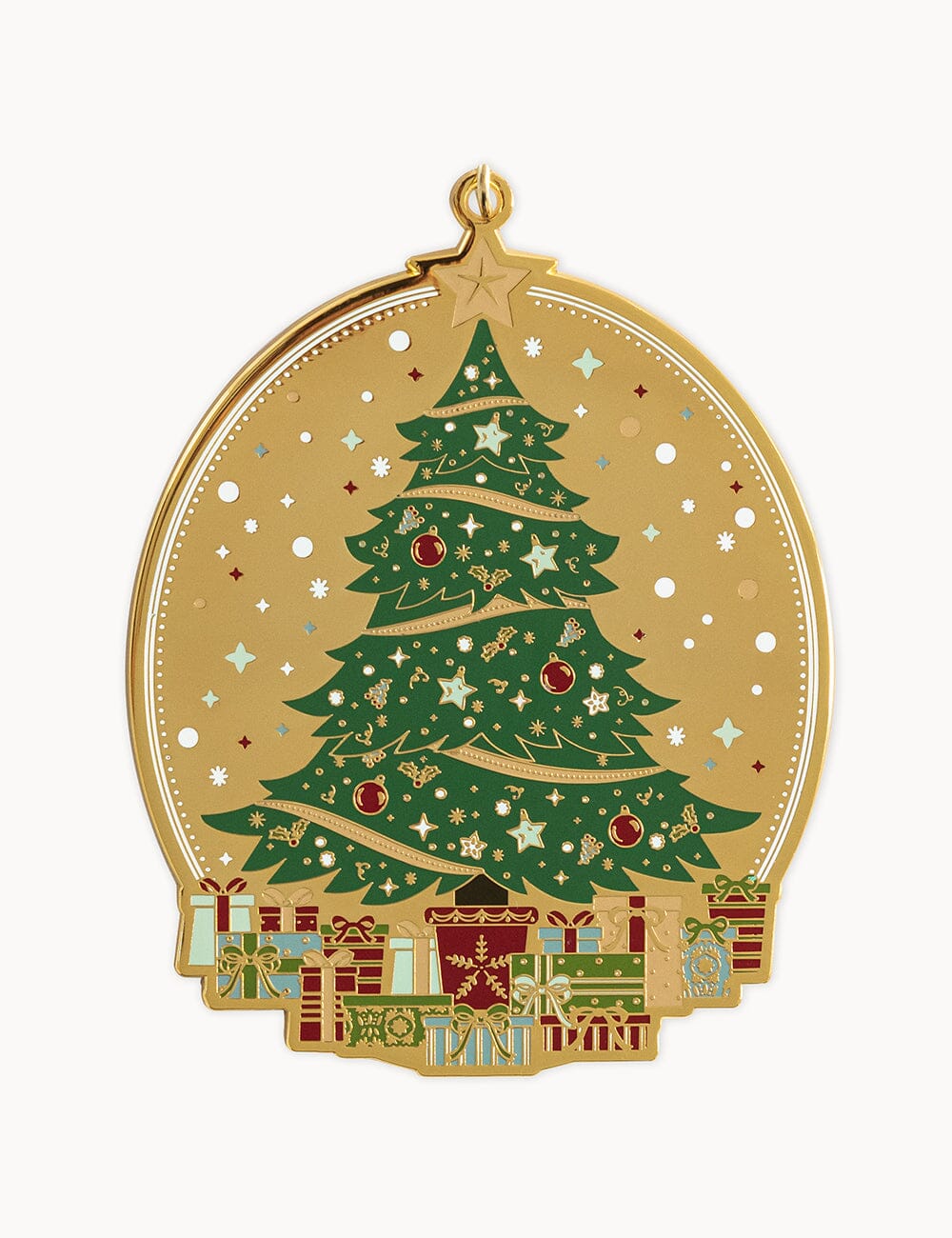 Christmas Tree Enamel Ornament Christmas Ornaments Bespoke Letterpress