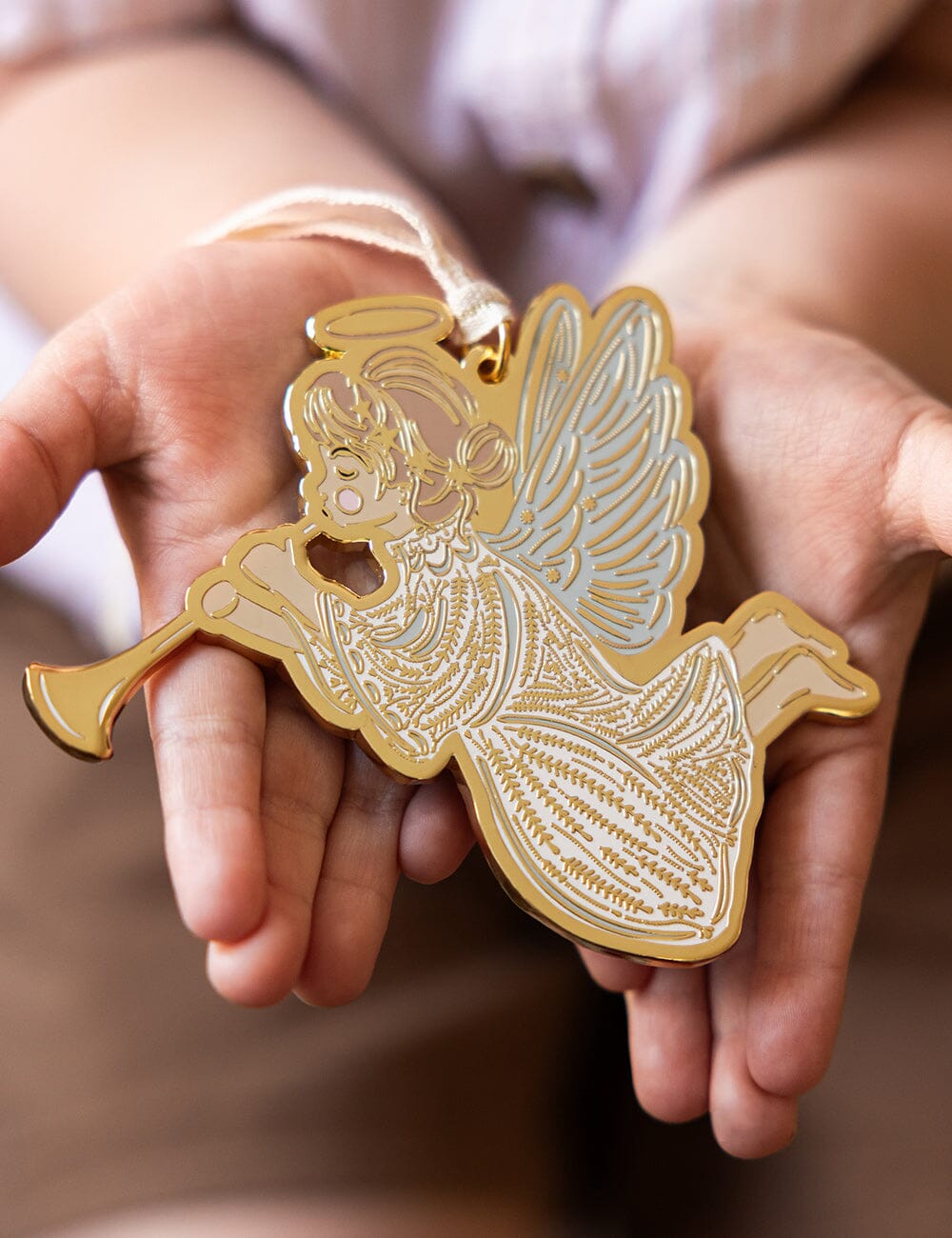 Herald Angel Enamel Ornament Christmas Ornaments Bespoke Letterpress