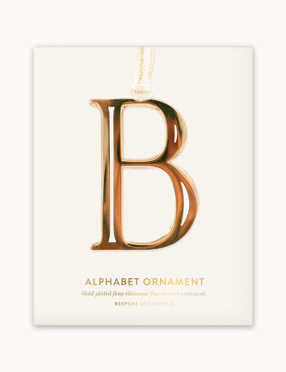B - Fine Enamel Alphabet Ornament Ornaments Bespoke Letterpress