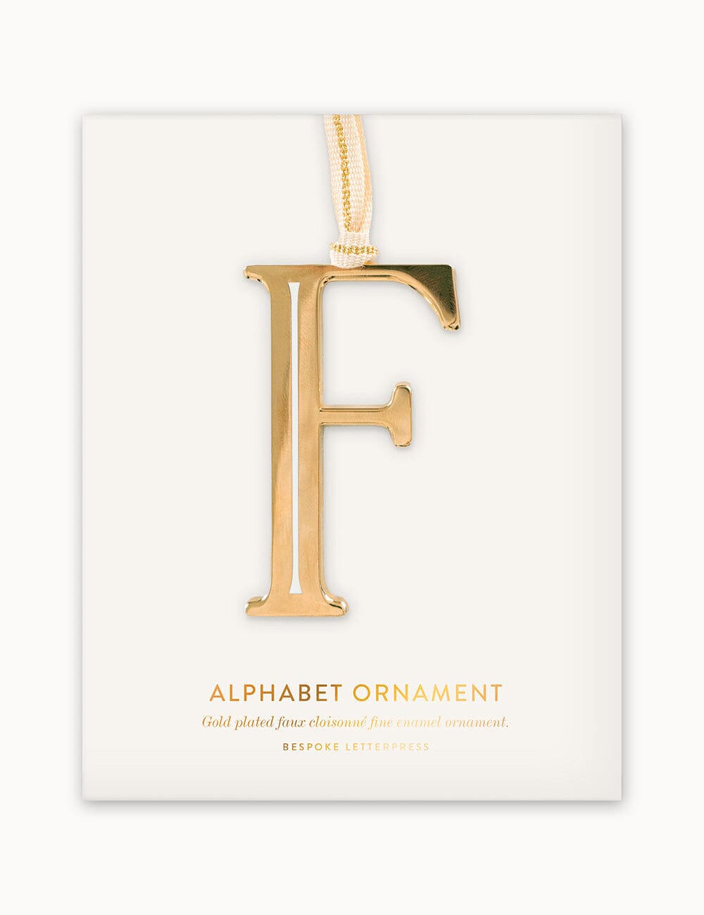 F - Fine Enamel Alphabet Ornament Ornaments Bespoke Letterpress