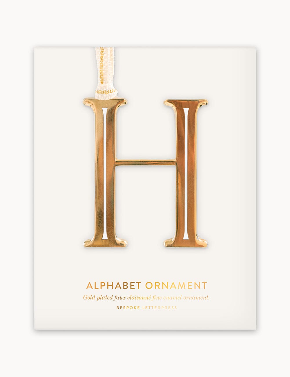 H - Fine Enamel Alphabet Ornament Ornaments Bespoke Letterpress