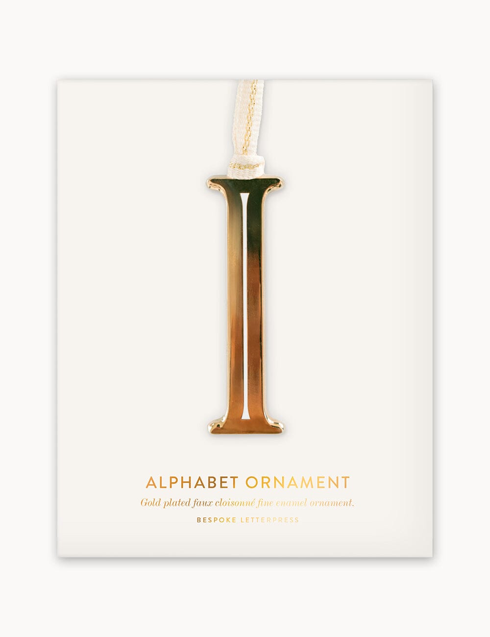 I - Fine Enamel Alphabet Ornament Ornaments Bespoke Letterpress