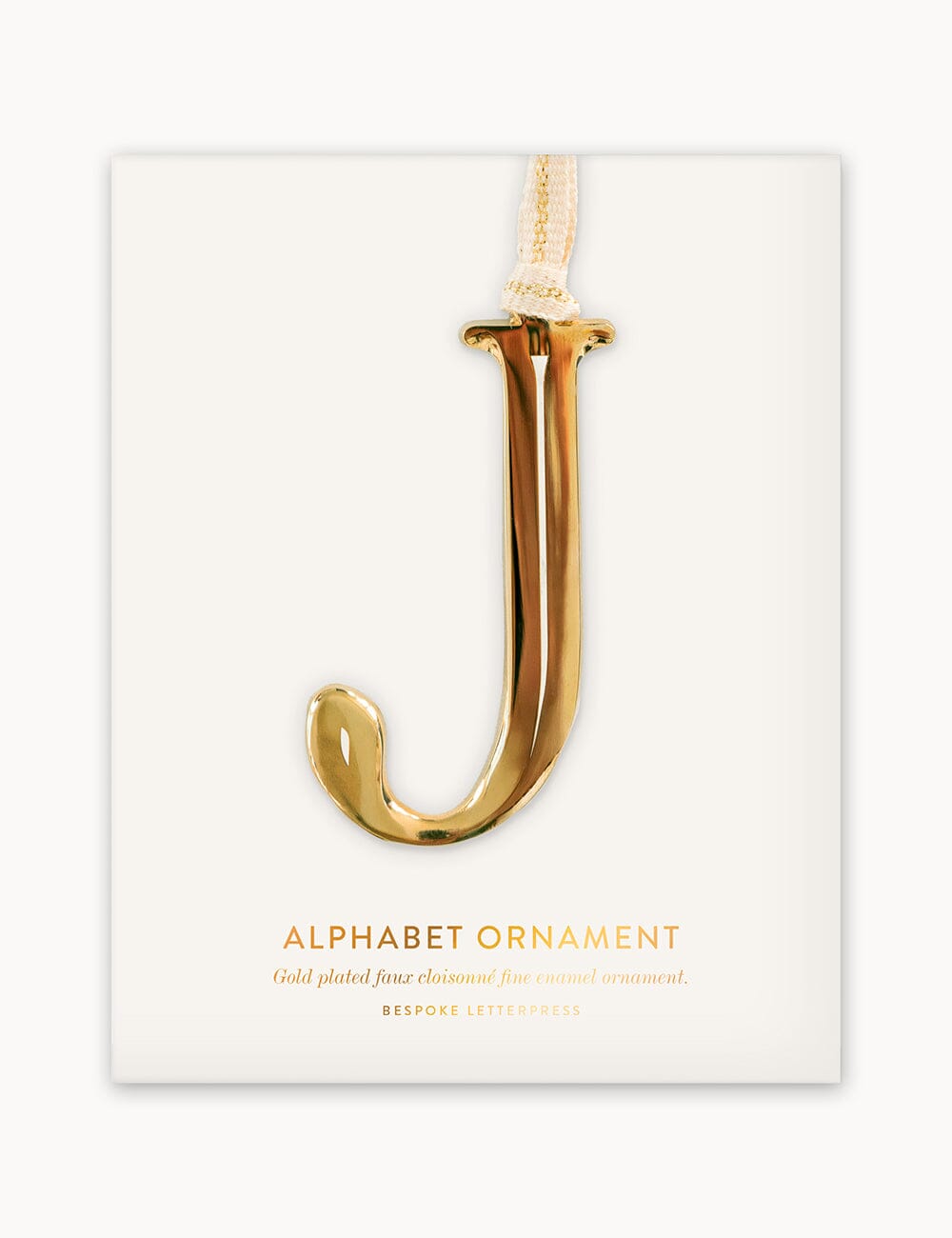 J - Fine Enamel Alphabet Ornament Ornaments Bespoke Letterpress