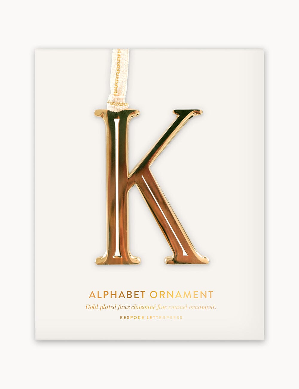 K - Fine Enamel Alphabet Ornament Ornaments Bespoke Letterpress