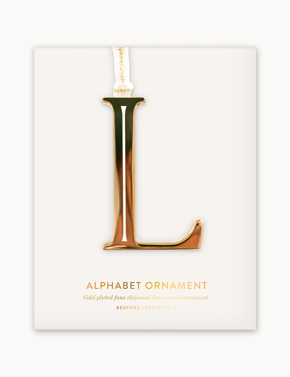 L - Fine Enamel Alphabet Ornament Ornaments Bespoke Letterpress