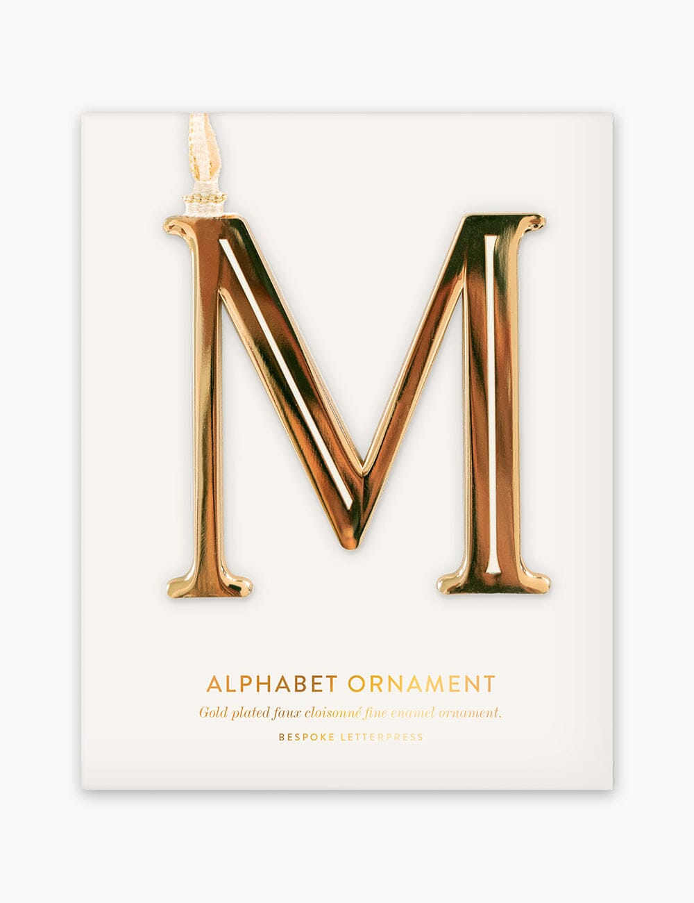 M - Fine Enamel Alphabet Ornament Ornaments Bespoke Letterpress