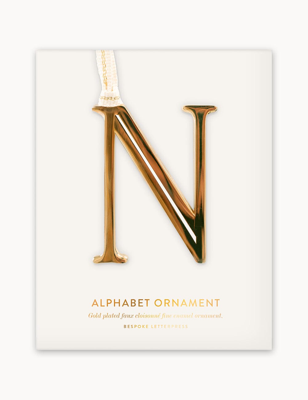 N - Fine Enamel Alphabet Ornament Ornaments Bespoke Letterpress