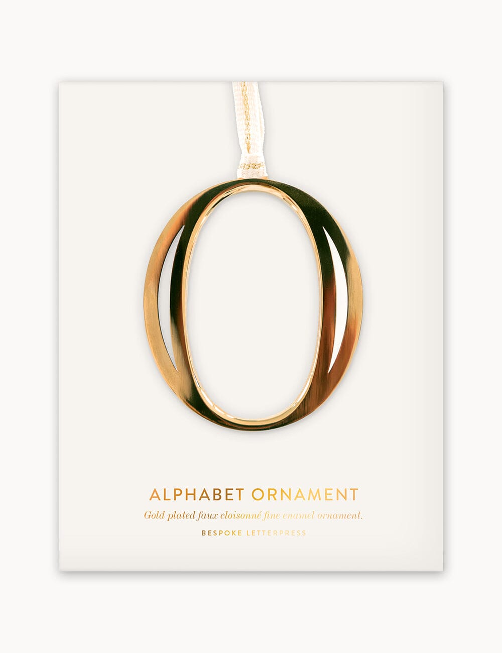 O - Fine Enamel Alphabet Ornament Ornaments Bespoke Letterpress